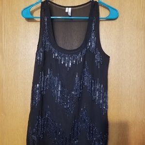 Studio Y Size Small Tank Sequin Beaded